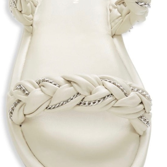 NEW BCBGeneration Cream Tanaka Chainlink Braided Sandals Size 7.5 - Picture 6 of 8